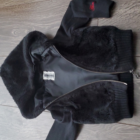 🖤 GUESS Kids Faux Fur Jacket -  24M - Picture 11 of 12